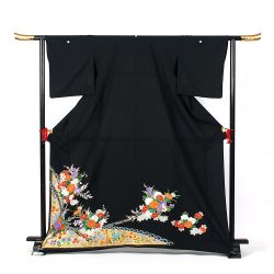 ht-No2　ひとえの留袖　額縁草花