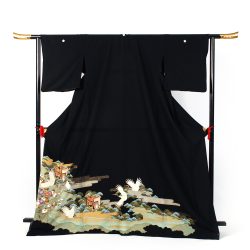 ht-No3　ひとえの留袖　（ゆったりサイズ）　鶴御所車