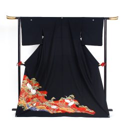 ht-No6　ひとえの留袖　（ゆったりサイズ）鶴松