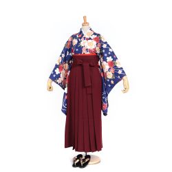 kf-55 青地に花模様