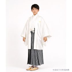 男の子・羽織袴　白　大人兼用サイズ