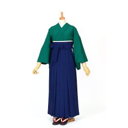 緑系色無地きもの