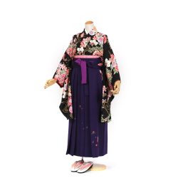 kf-141 黒地に小紋柄