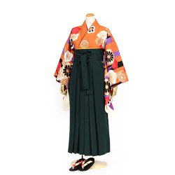 kf-168 オレンジ地に梅