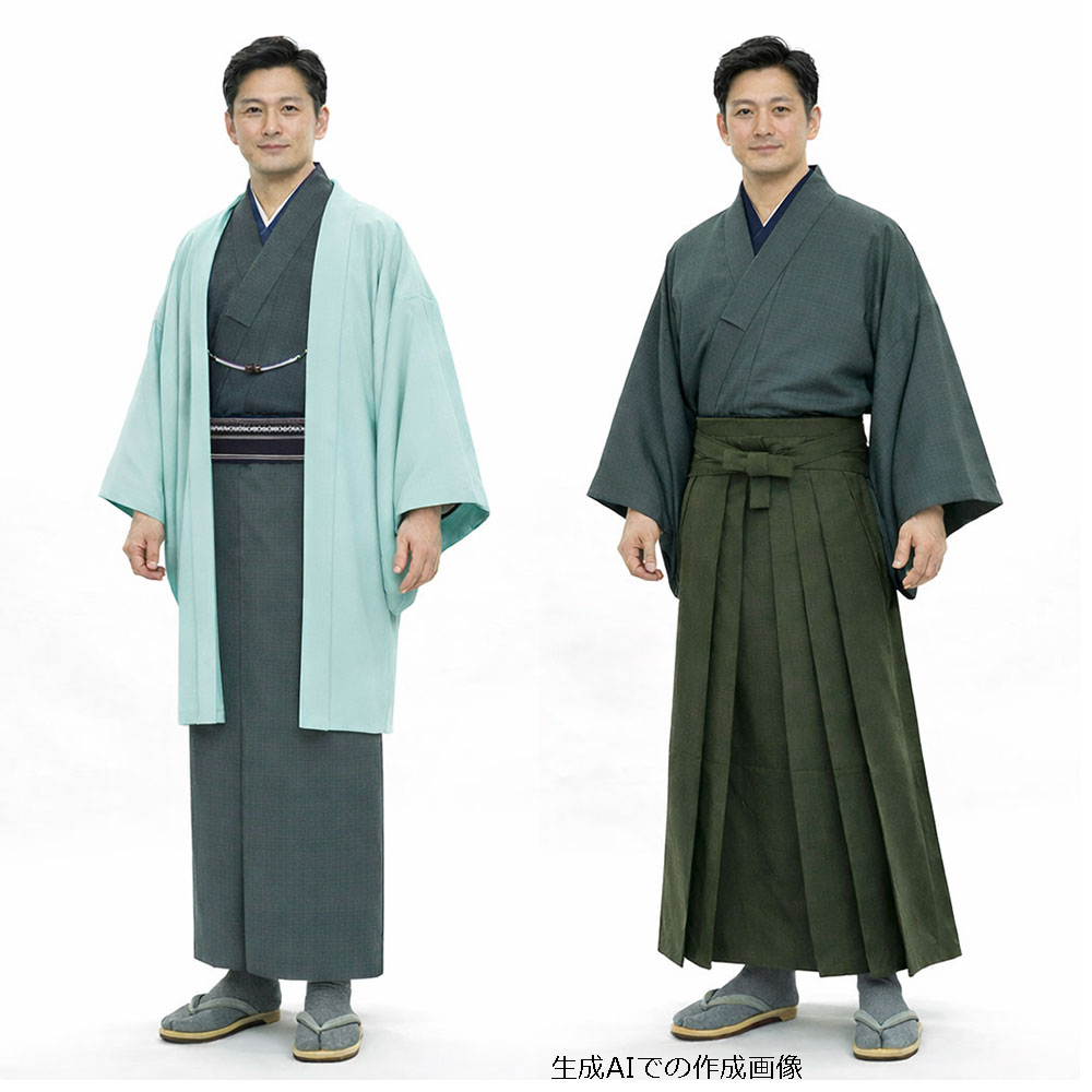AS-33 男着物・羽織 or 着物・ 袴セット | 着物レンタルまつうら（貸